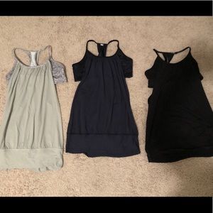 3 Lululemon No Limits Tank w/ built in sports bra